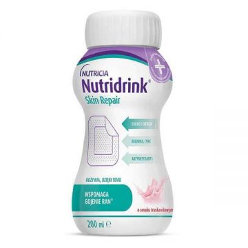Nutridrink Skin Repair, aromă de căpșuni, 4 x 200 ml