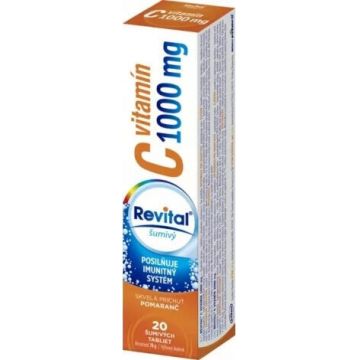 Revital vitamina C 1000 mg efervescent 1×20 tbl, vitamina C