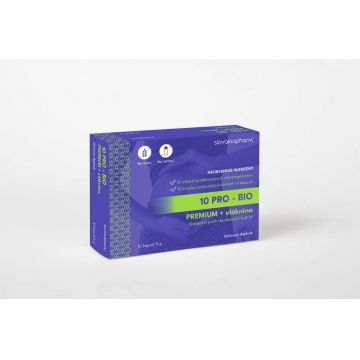 Slovakiapharm 10 PRO - BIO PREMIUM + fibre 1×30 cps, supliment alimentar