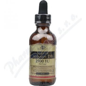 Solgar Vitamina D3 2500 UI lichid cu aromă naturală de portocale 59 ml 1×59 ml, supliment alimentar