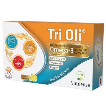 Ulei de peste Tri Oli, 30 capsule moi, Antibiotice Sa