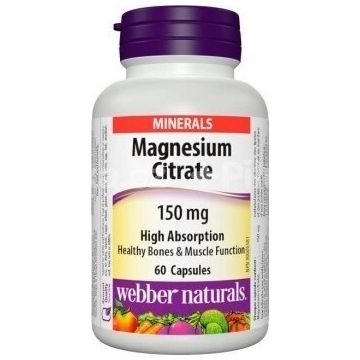 WEBBER NATURALS Magneziu 150 mg 1×60 tbl, supliment alimentar
