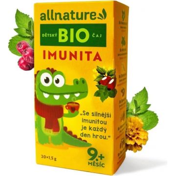 Allnature Organic Children's Tea Immunity 20×1,5 g, ceai pentru copii
