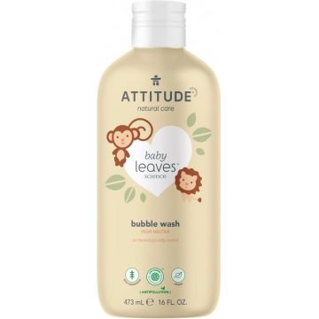 ATTITUDE Baby frunze spumă de baie cu aromă de suc de pere 1×473 ml, săpun de mână spumant pentru copii