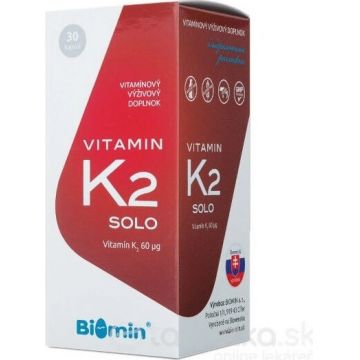 Biomin Vitamina K2 SOLO 1×30 cps, supliment alimentar