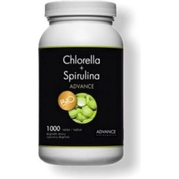 Chlorella + Spirulina ADVANCE BIO 1000 tbl. 1×1000 tbl, supliment alimentar