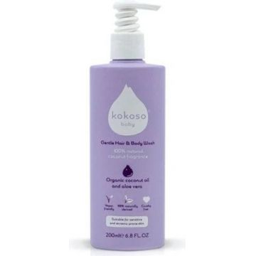 Coconut Baby Gel de duș pentru copii fără parfum 1×200 ml, gel de duș pentru copii