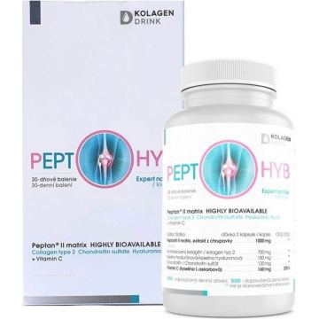 CollagenDrink PEPT-OHYB, extract de cartilaj Peptan IIm, nutriție articulară 1×60 cps, 30 doze per pachet