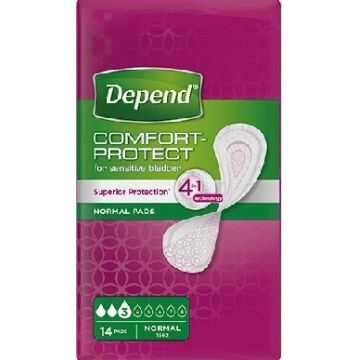DEPEND NORMAL 1×14 buc, tampoane pentru incontinență 9×25 cm