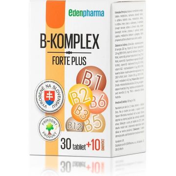 EDENPharma B-COMPLEX forte plus 1×40 tbl, 30+10 gratuit