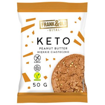 Frank&Oli Keto, biscuiți moi, unt de arahide, 50 g