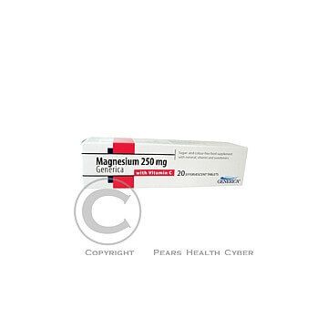 GENERICA Magneziu 250 mg + Vitamina C 1×20 tbl, magneziu + vitamina C
