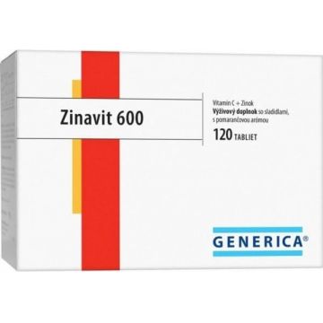 GENERICA Zinavit 600 cu aromă de portocale 1×120 tbl, supliment alimentar
