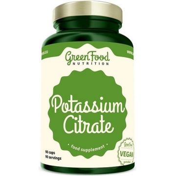 GreenFood Nutrition Citrat de potasiu 1×90 cps, supliment alimentar