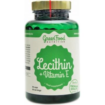 GreenFood Nutrition Lecitină + vitamina E 1×90 cps, supliment alimentar