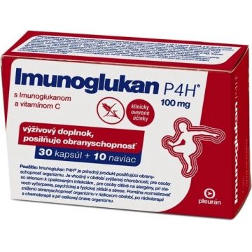 Immunoglucan P4H 100 mg 1×40 cps, supliment alimentar