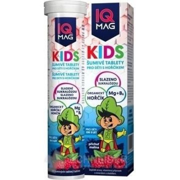 IQ mag Kids magneziu pentru copii zmeură 1×20 tbl, supliment alimentar