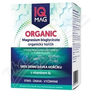 IQ Mag ORGANIC Mg+B6 1×90 buc, supliment alimentar