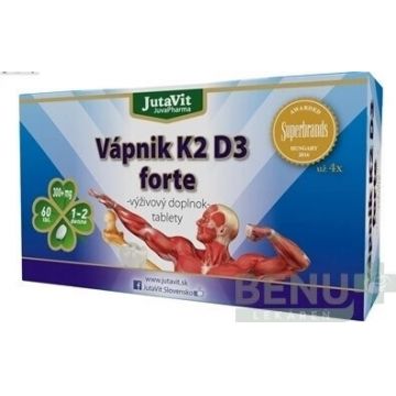 JutaVit Calcium K2 D3 forte 1×60 tbl, calciu