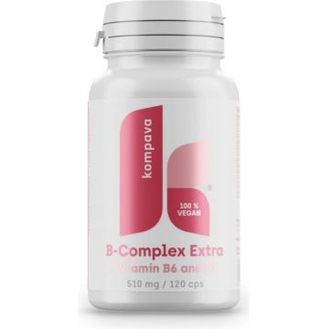 kompava B-complex Extra + B6, B12 1x120 cps, supliment alimentar