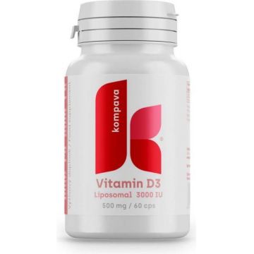 Kompava Vitamina D3 1×60 cps, supliment alimentar