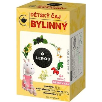 LEROS BIO CHILDREN'S HERBAL TEA+ 20×2 g, ceai de plante pentru copii