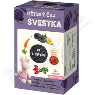 LEROS Ceai pentru copii - prună 20×2 g, ceai