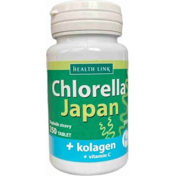 Link de sănătate Chlorella Japonia cu colagen 1×250 tbl, Chlorella cu colagen