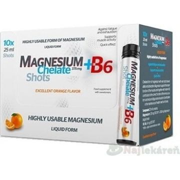 MAGNESIUM Chelat + B6 portocaliu SALUTEM 1×10 buc, supliment alimentar