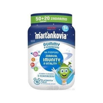Martiankovia Gummy cu echinacea 50+20tbl. 1×50 tbl + 20 tbl, supliment alimentar