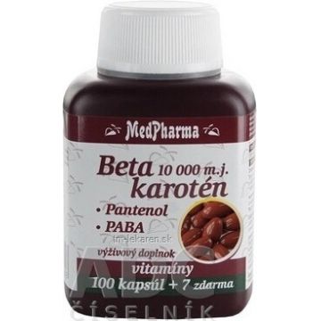 MedPharma BETAKAROTEN 10 000 m.j.+Pantenol +PABA 1×107 cps, supliment alimentar