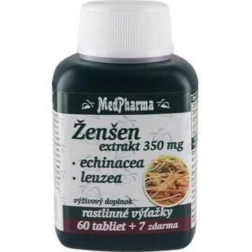 MedPharma Ginseng 350 mg + Echinacea + Leuzea 1x67 tbl, supliment alimentar