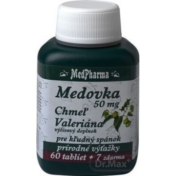 MedPharma MEDOVKA 50MG + Miere + VALERIAN 1×67 tbl, MEDOVKA + Miere + VALERIAN