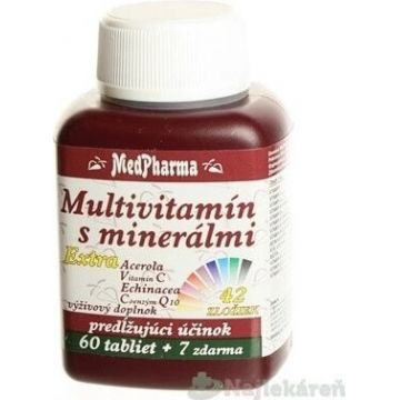 MedPharma MULTIVITAMIN WITH MINERALS EXTRA 42 INGREDIENTS 1×67 tbl, supliment alimentar