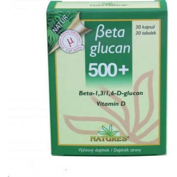 NATURES Betaglucan 500+ 1×30 capsule, supliment alimentar
