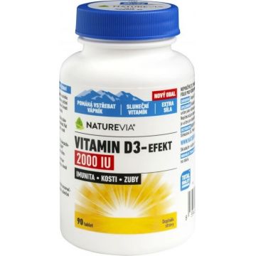 NATUREVIA VITAMIN D3-EFECT 2000 U.I. 1×90 tbl, vitamina D3