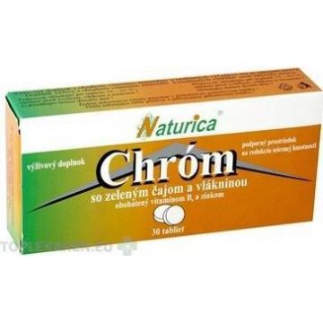 Naturica CHROM cu ceai verde și fibre 1×30 buc, tbl (crom 35 µg)