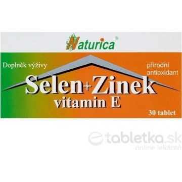Naturica SELENIUM + ZINC, vitamina E 1×30 tbl, supliment alimentar