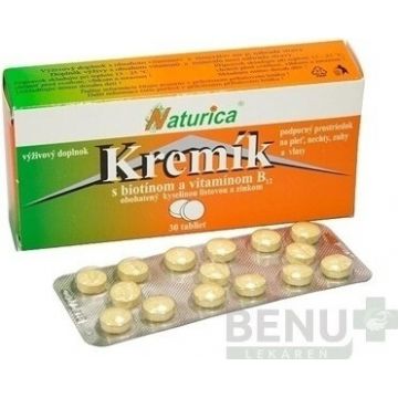 Naturica Silica cu biotină și vitamina B12 1×30 tbl, siliciu + biotină + vitamina B12