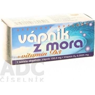 NATURVITA Calciu din mare + vitamina D3 1×60 tbl, calciu + D3