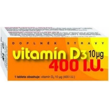 NATURVITA VITAMINA D3 10 μg (400 U.I.) 1×90 tbl, vitamina D3