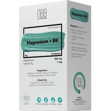 nesVITAMINS Magneziu 165 mg + B6 1 mg 1×60 cps, supliment alimentar