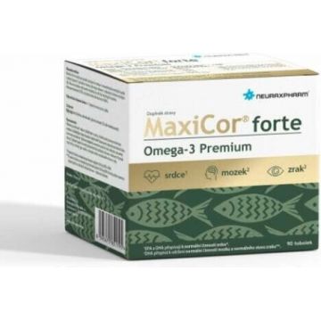 Neuraxpharm MAXICOR FORTE OMEGA-3 PREMIUM 1×90 cps, omega 3
