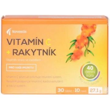 Noventis Vitamina C + cătină de mare 1×40 tbl, vitamina C