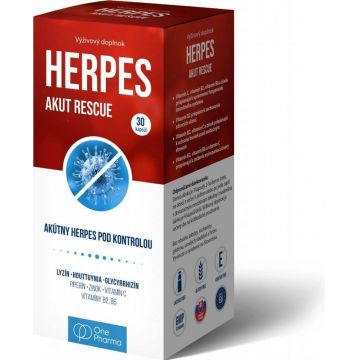 ONE PHARMA HERPES AKUT RESCUE 30CPS 1×30 cps, supliment alimentar