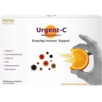 Pro-Ven Urgent-C Everyday Immune Support pliculețe cu pulbere efervescentă 1x30 buc