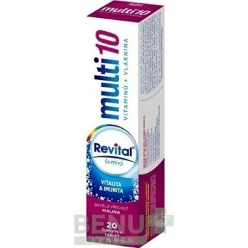 Revital Multi cu aromă de zmeură 1×20 tbl, comprimate efervescente