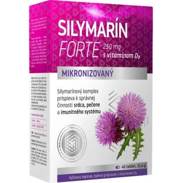 Silymarin forte + vitamina D3 1×40 tbl, supliment alimentar