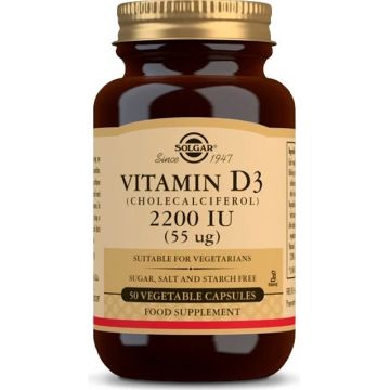 Solgar Vitamina D3 2200 UI 50 capsule 1×50 tbl, supliment alimentar