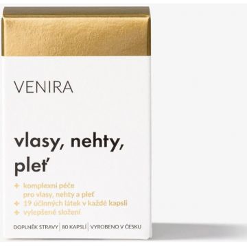 VENIRA capsule pentru păr, unghii și piele, tratament de 40 de zile 1×80 cps, supliment nutritiv